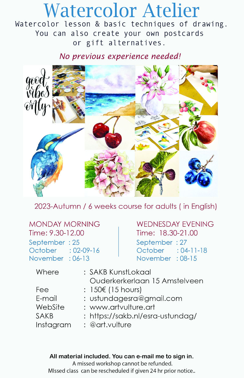 Watercolor Atelier for adults