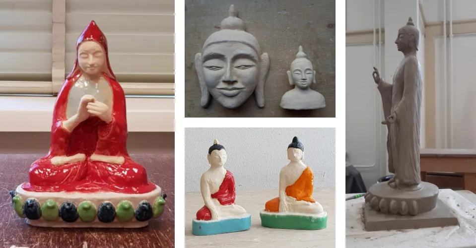 Workshop Boeddha hoofd of reliëf maken