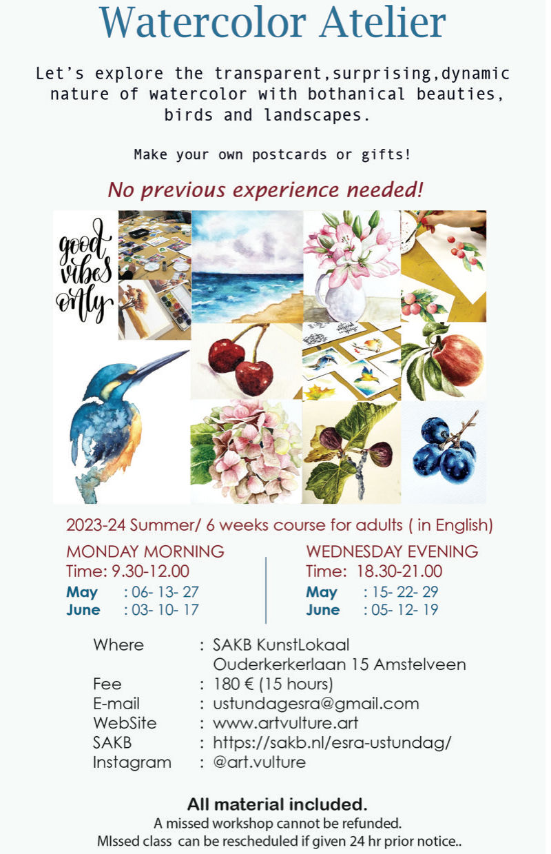 Watercolor Atelier for adults