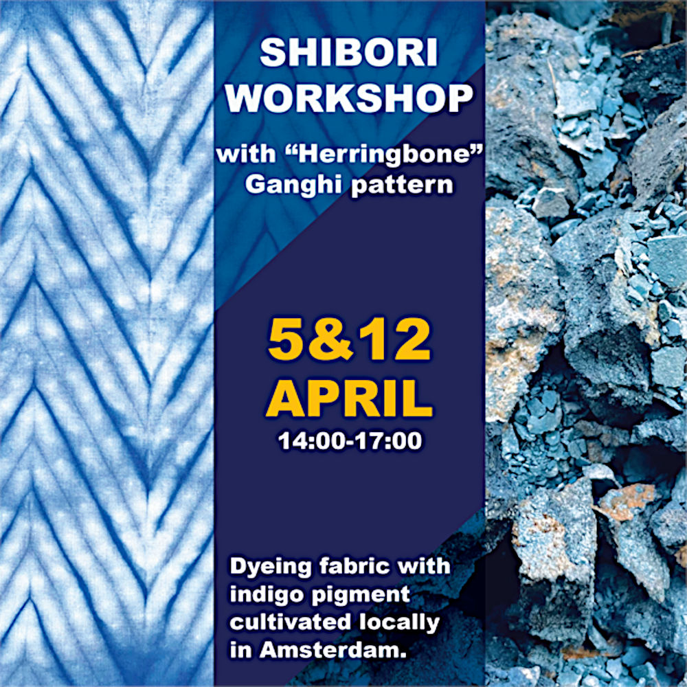Workshop Shibori with Ganghi pattern