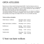 KunstLokaal SAKB Open Ateliers