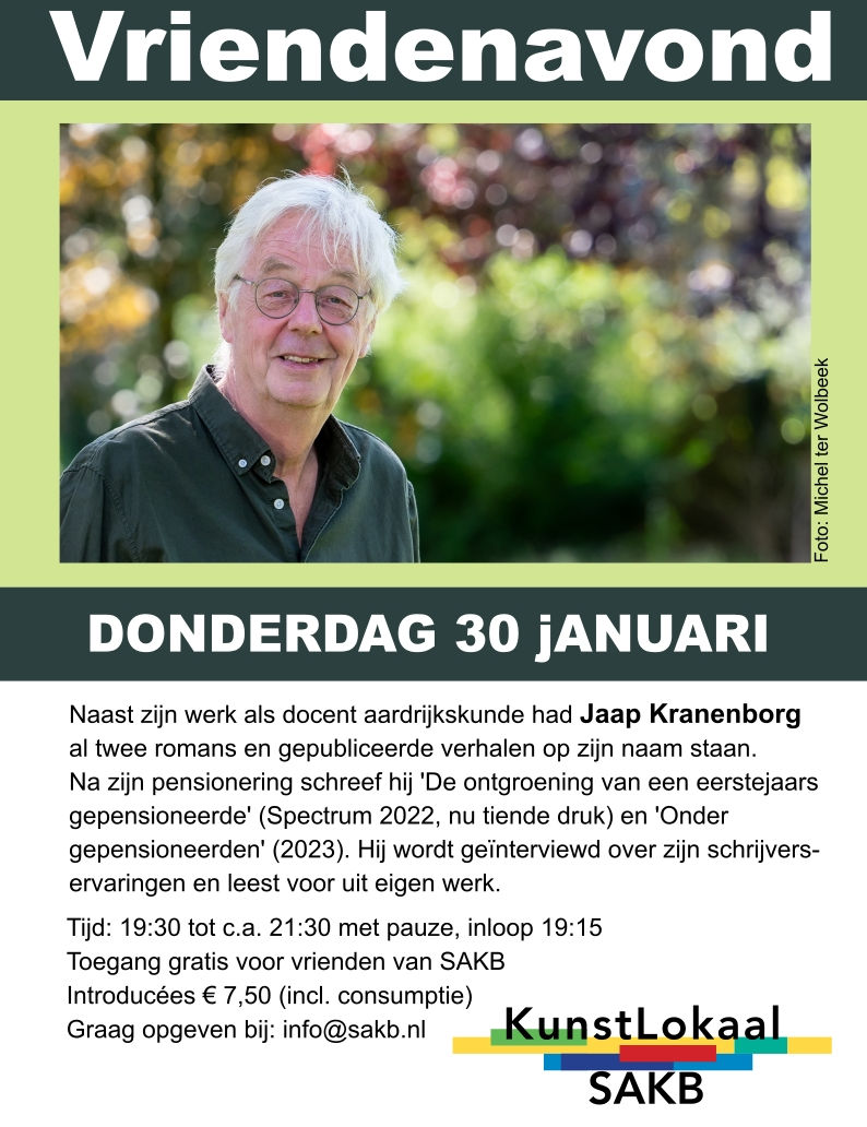 Vriendenavond 30 januari 2025 flyer