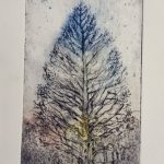 "Twilight tree 2" ets, aquatint monoprint - Marjolein van Doorenmaalen