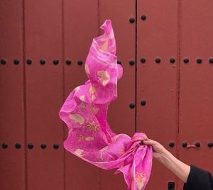 Workshop Ecoprinten op zijden sjaal