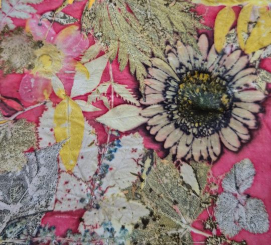 Workshop eco printen op leer