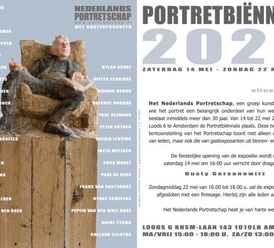 PORTRETBIËNNALE 2022 Nederlands Portretschap uitnodiging